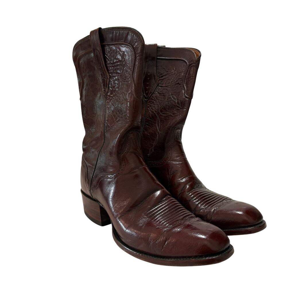 VTG 70's El Dorado Leather Cowboy Western Boots Brown 12D